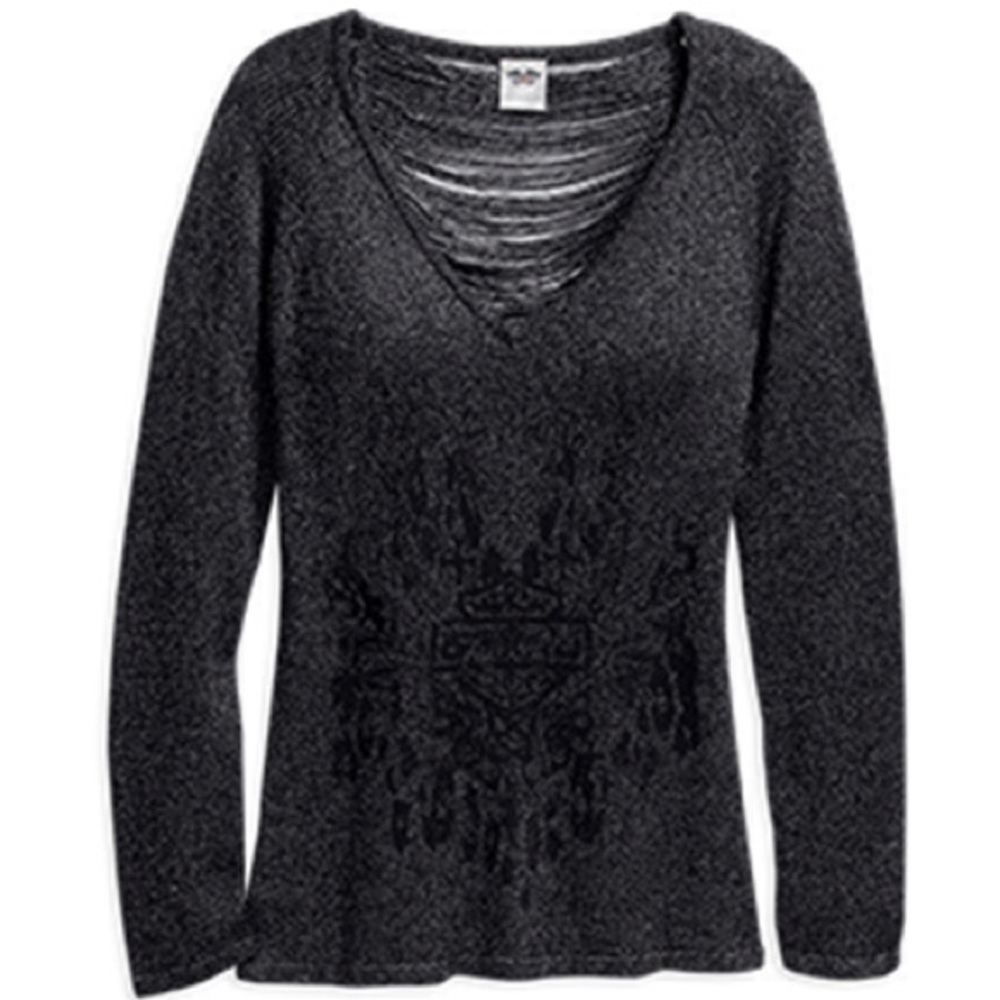 Harley-Davidson® Black Open-Back Sweater XS NWT